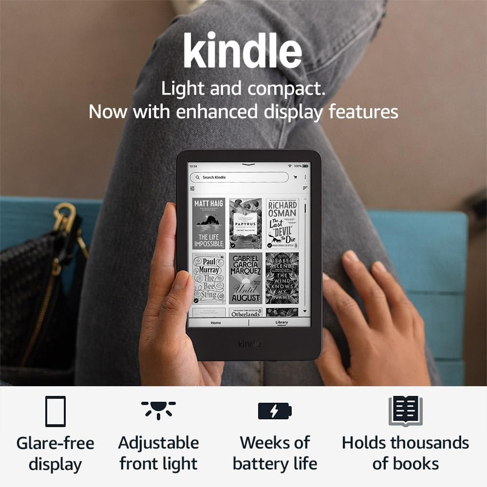 Kindle 16 GB (2024 Model) - Light and Compact, with Fast Page Turns, and High Co