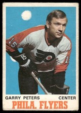 1970-71 OPC Garry Peters Vintage Creased Philadelphia Flyers #196