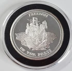 Johnson Matthey-Freedom of The Press Art Round 1 Troy oz.999 Fine Silver