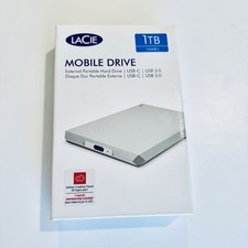 LaCie Mobile Drive 1TB External Hard Drive USB-C USB 3.0 STHG1000400 w/ Box
