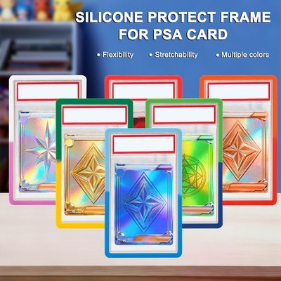 Slab Protector Bumper Guard for PSA Graded Cards, Sillcone Slab Edge Protector