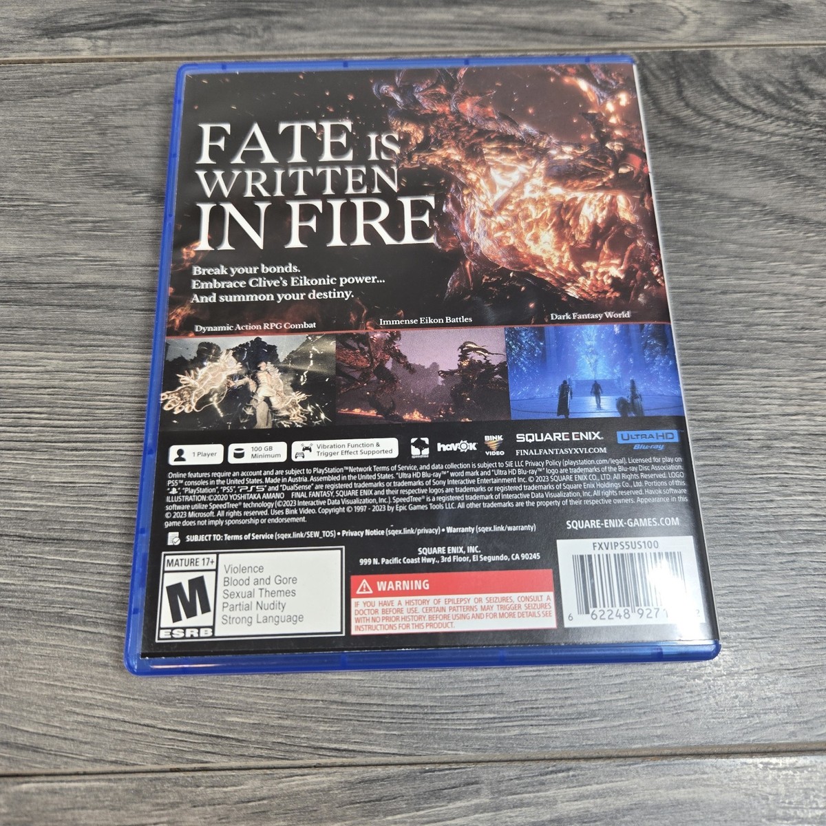 Final Fantasy XVI Sony PS5 Square Enix PlayStation 5 Rated M ECU