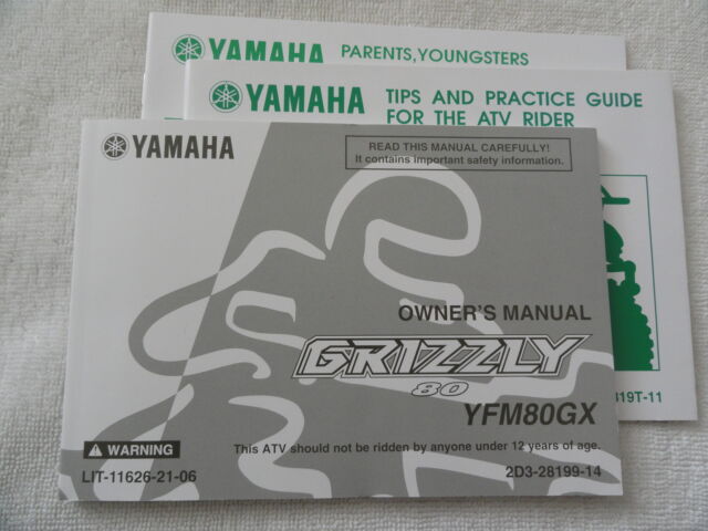 2007 2008 Yamaha Grizzly 80 YFM80GX Owner's Manual YFM 80 GX | eBay