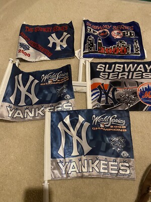 Five Subway Series Car Flags (Banners)