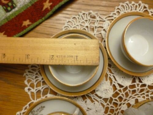 Vintage Childs Japanese 21/piece Lusterware handpainted Blue&Gold Floral Tea Set - Picture 12 of 12