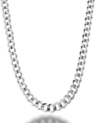 Italian 5mm Cuban Link Chain 24''   Unisex Bling Necklace for Everyday Flexing