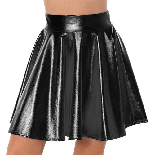 Women's Holographic Mini Skirt Clubwear Party Dance Metallic Pleated Skirts - Picture 36 of 154