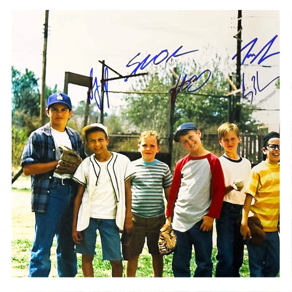 Sandlot Movie Cast Signed 8 Signature Baseball 16x20 Photo (Beckett) - Image 2 of 3