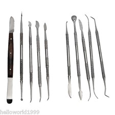 10x/Kit Stainless Steel Wax Carving Tools Dental Surgical Instruments