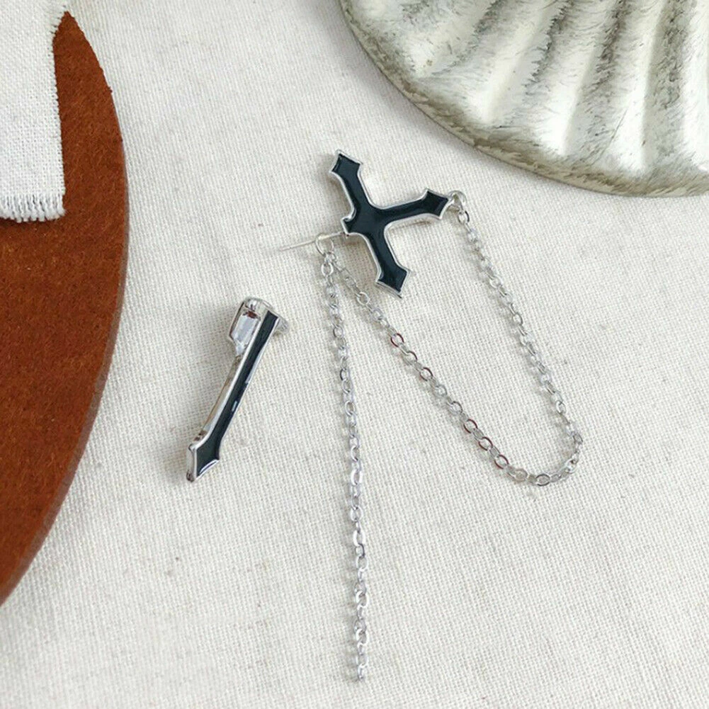 Black online cross earring