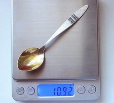  CUCCHIAIO SALE ARGENTO 916 VINTAGE RUSSIA URSS STILE RUSSO 10,92 gr.Doratura