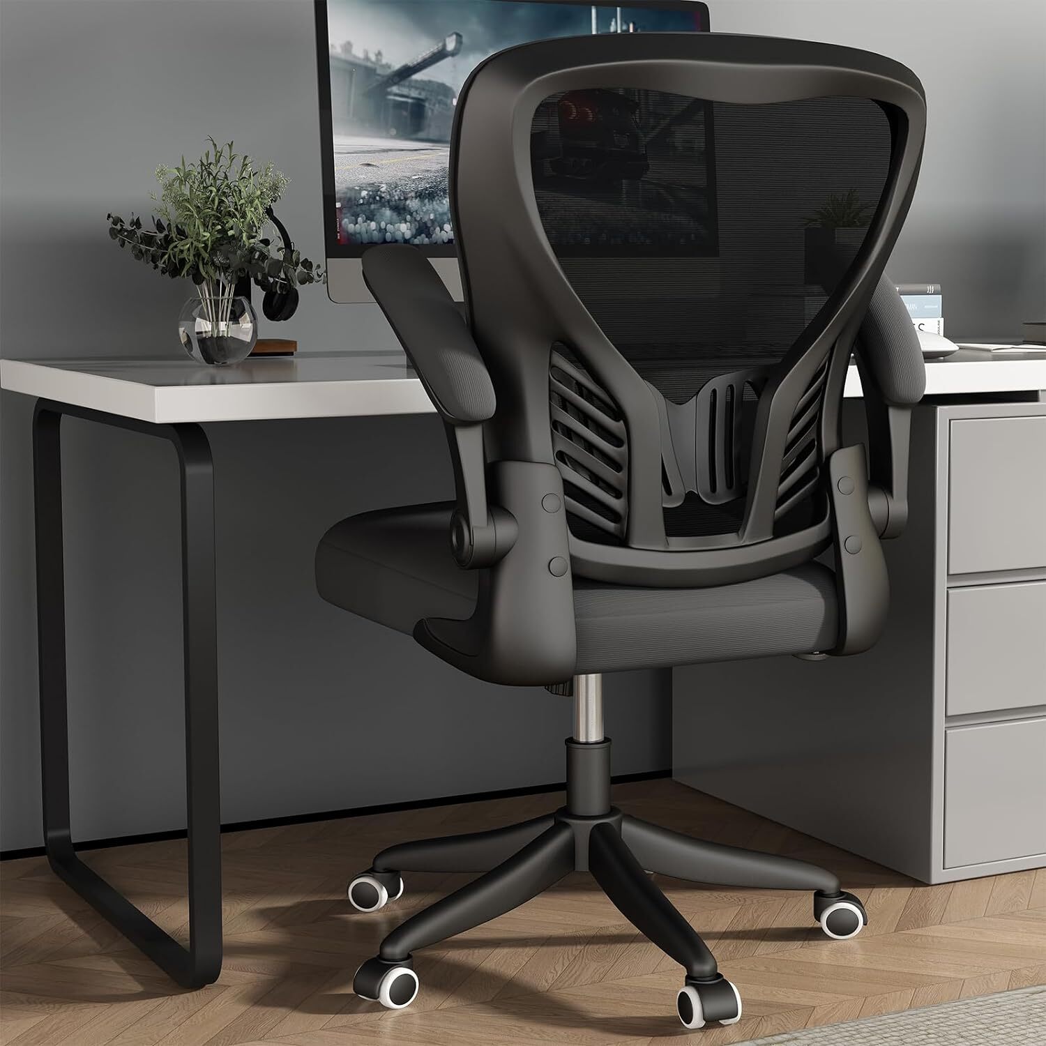Computer Desk Chair, Mesh Office Chair with Wheels, Ergonomic Desk Chair Comfy-image