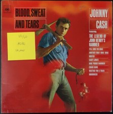 Johnny Cash Blood, Sweat & Tears Vinyl Record LP VG/VG CBS62119 1962 EJ Day