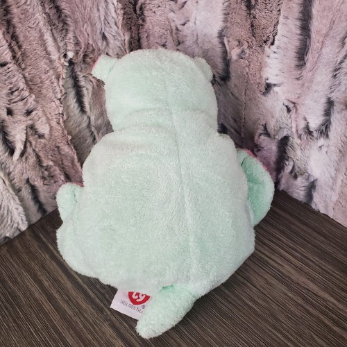 TY PLUFFIES TUBBY Baby mintgrün rosa Nilpferd Stofftier Plüschtier TyLux 2002 - Bild 3 von 9