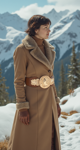 Women Brown Elastic Cinch Waistband Wide Belt Gold Metal Greek Coin Buckle S M - Picture 17 of 21