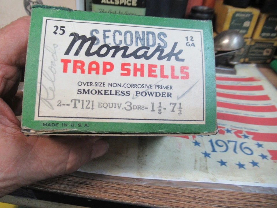 MONARK TRAP SHOTGUN Shot Shell 12 Gauge Federal Cartridge Corp EMPTY Box VINTAGE - Image 2 of 4