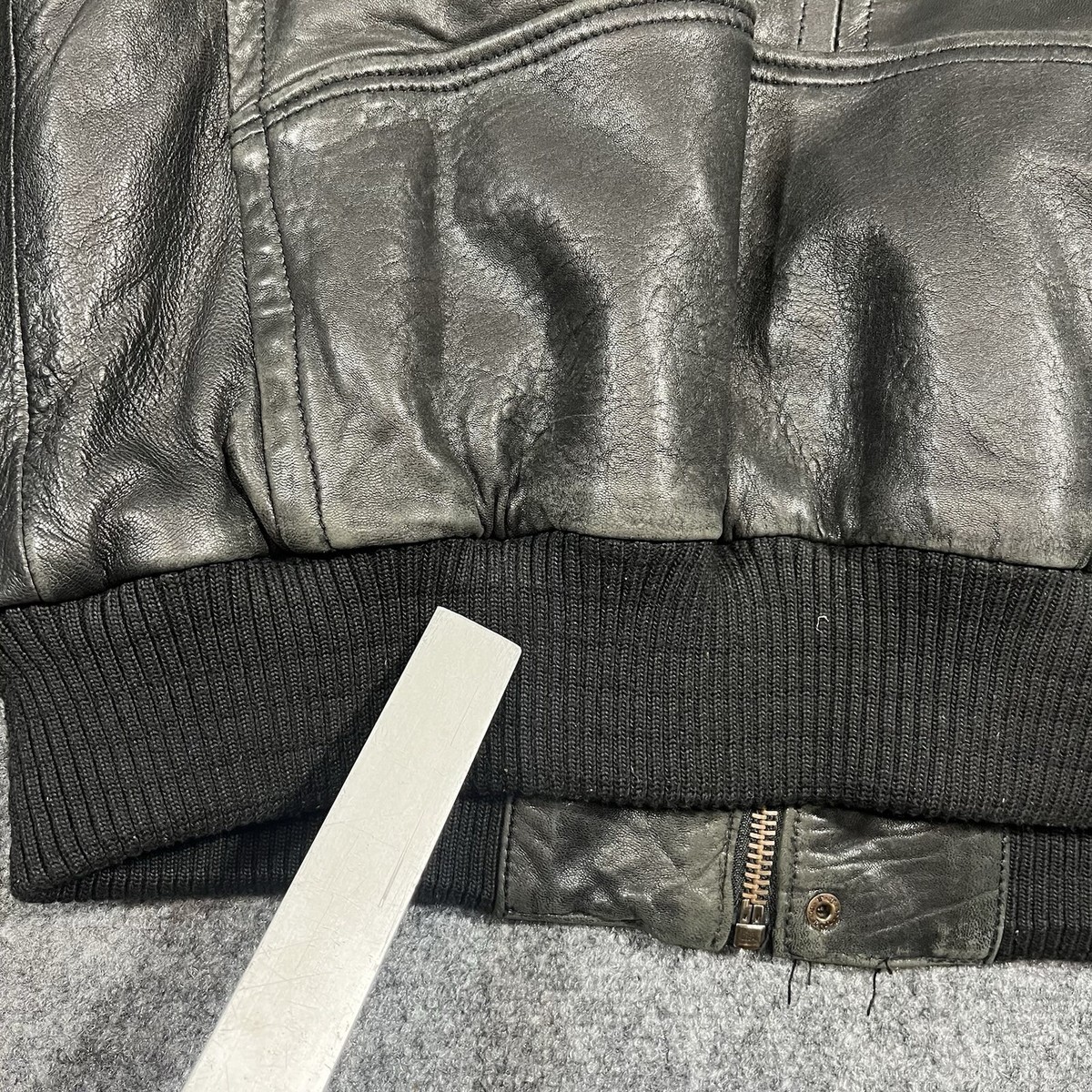 Andrew Marc New York Jacket Mens Large Leather Distressed Andrew Marc New York Jacket Mens Large Leather Distressed