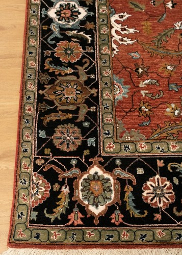 8x10ft Vintage Retro Royal Cozy Traditional Rust Navy Transitional Medallion Rug - Picture 5 of 8