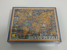NOS VTG 1000 Piece WORLD MAP Jigsaw Puzzle SEALED DCBA HGFE NO:K-3331 70x50cm 8