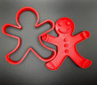 6in Festive Christmas Gingerbread Cookie Cutter + Embosser Icing Fondant Biscuit