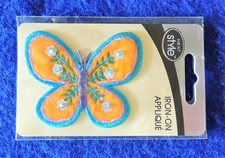 1pc Butterfly Multi-Colored Iron-On Patch Applique Wrights Next Style 2-3/8"x2"