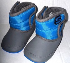 SKX baby snow boots gray/blue/sherpa lined size 2