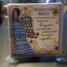 About Face Designs Haight Asbury Collection Guardian Angel Decorative Tile Easel