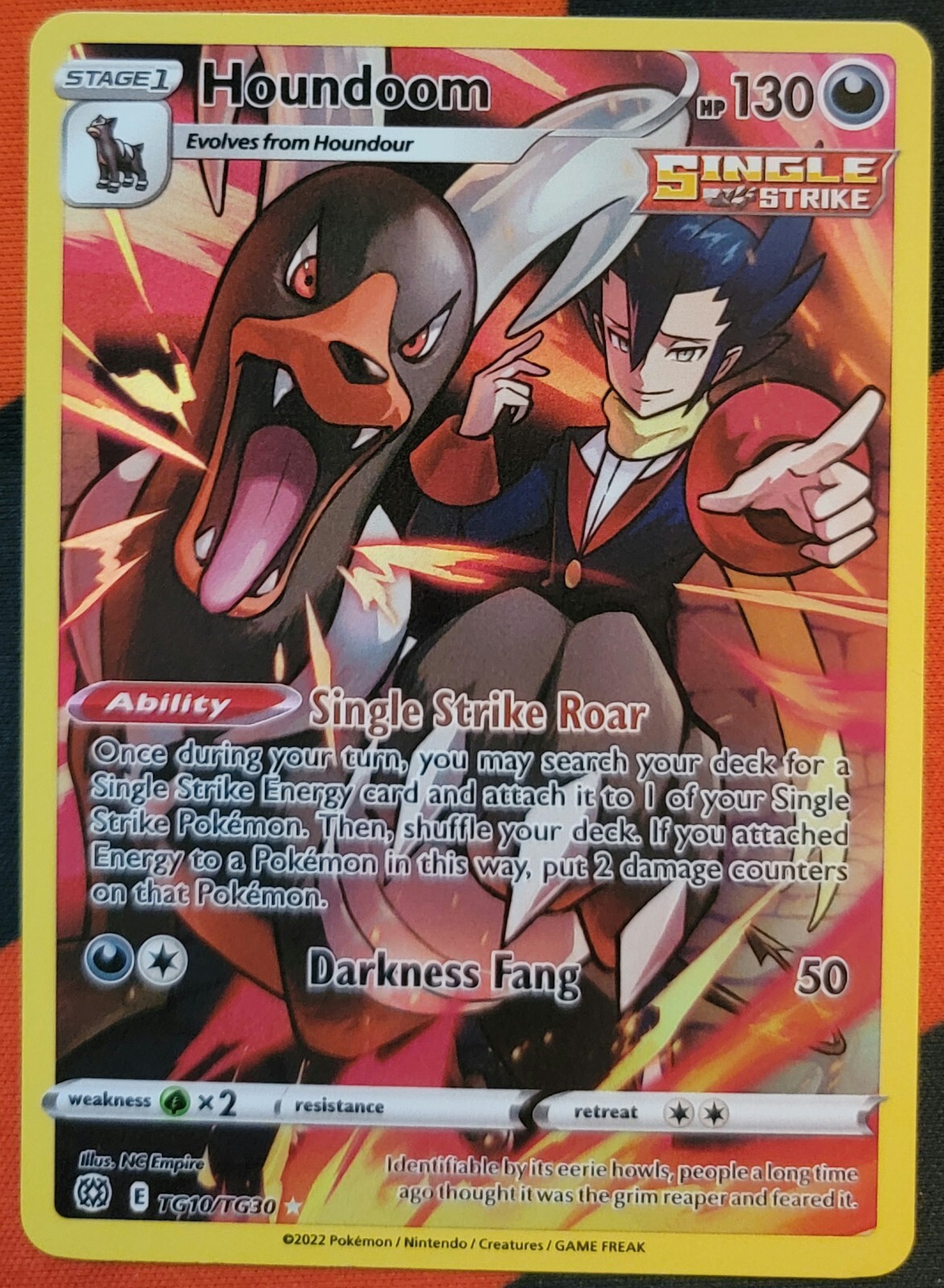 Pokemon TCG Card Brilliant Stars Trainer Gallery Houndoom TG10 NM Fresh Pull