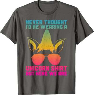 Fathers Day I Wear A Unicorn Shirt Dadacorn Fun Gift Unisex T-Shirt
