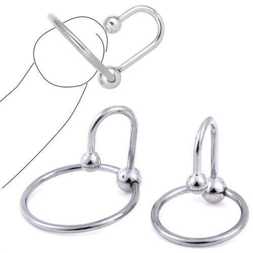 Stainless Penis Cock Rings with Urethral Sounds Ball Sperm Stopper - Bild 2 von 23