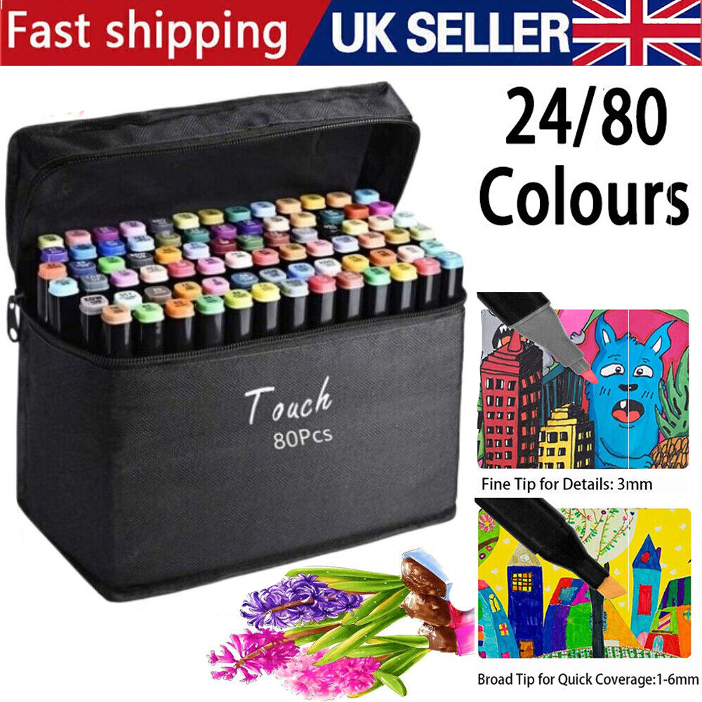 80 Fabric Pens for Clothes Dual-Tip - Fine and Chisel Tips for Multiple Effects