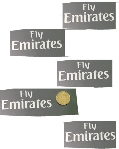  Real Madrid Kit Toppe Patches Badges Fly Emirates Small 5 pezzi  - Foto 1 di 4