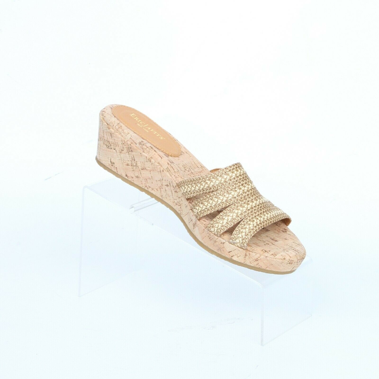 Eric Javits Tan Braided Strap Natural Cork Wedge … - image 3