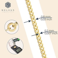 Echte 333-585-750r Gelb Gold Kette Panzerkette Singapur Figaro Halskette Collier