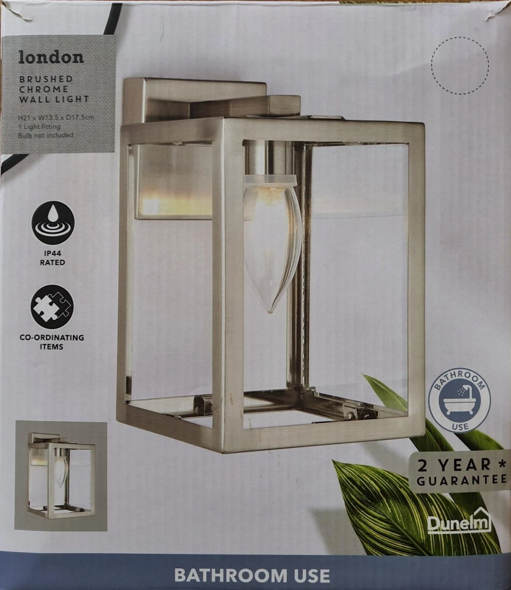 Dunelm wall 2024 lights chrome