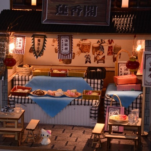 Diorama Miniature House Building Model Set LED Lighting Scene Display Model Gift - Picture 239 of 262