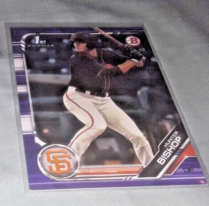 2019 Bowman Draft - Chrome - Purple Refractor #BDC-31 Hunter Bishop 02/250 Rc