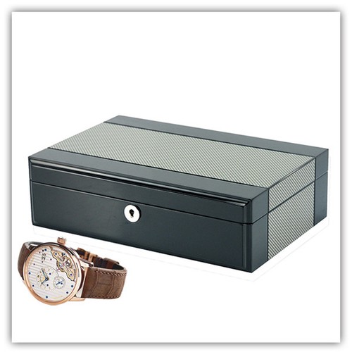 Quality Watch Cabinet Carbon Fiber Case Storage Display Box Jewellery Watches 1f - Picture 5 of 6
