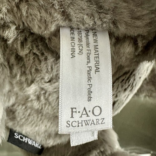 FAO Schwarz Gray Elephant Plush Stuffed Animal 12” Toy 2018 - Picture 17 of 19
