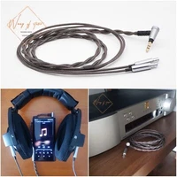 HIFI OCC Audio Cable Wire For Sennheiser HD 800 800S 820 Headphone 3.5mm Plugs