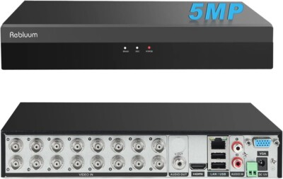 5MP 16CH Hybrid 6-in-1 Security DVR System, not include camera