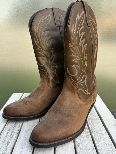 LAREDO Lea Vamp Fox 5742 Women's Brown Leather Cowgirl Western Boot Size 7.5M - Picture 4 of 8