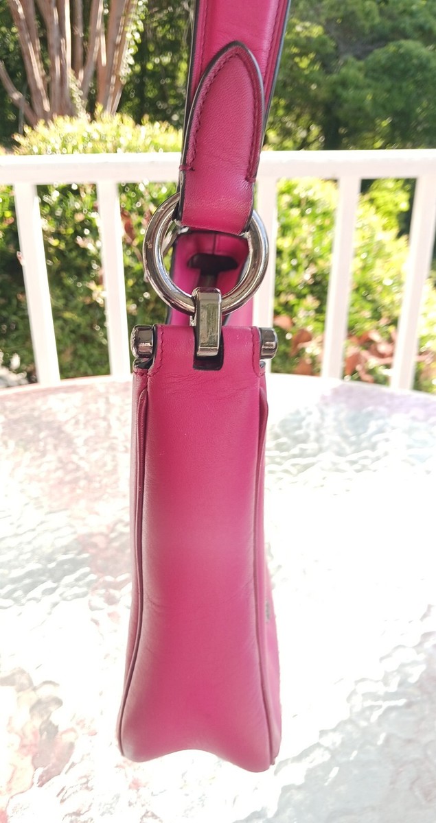 Coach 54868 Mae Barbie Pink Leather Shoulder/Hobo Bag w/Zip Top