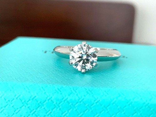Diamond Round Engagement Ring .93 CT 