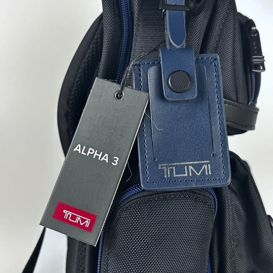 TUMI ALPHA3 Brief Pack Backpack Black Ballistic Nylon Blue TUMI ALPHA3 Brief Pack Backpack Black Ballistic Nylon Blue