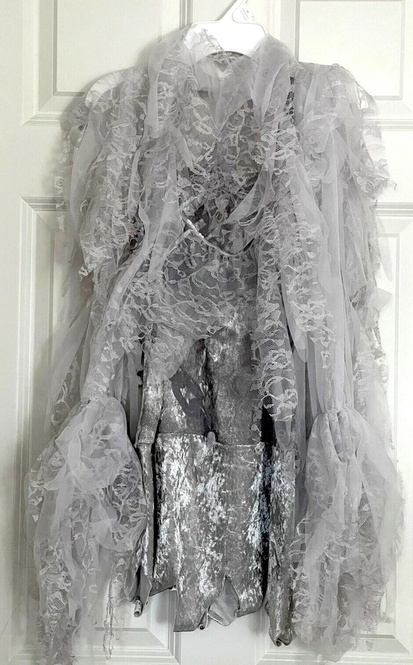Ghostly Spirit Ghost Bride Costume Child Large - Image 2 of 4