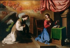Francisco de Zurbaran -The Annunciation Giclee Fine Art Print on Canvas Wall 36"