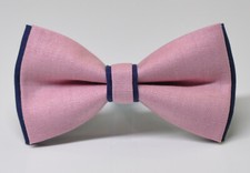 Dusty Musk Pink and Navy Blue Bow tie for Men / Boy Kids / Baby Toddler