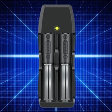 Universal Intelligent Charger 2-Slot 3.7v Lithium Rechargeable Batteries US Plug