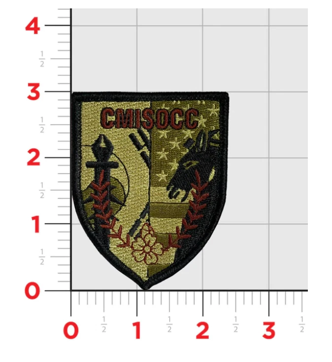 ARMY CMISOCC HOOK & LOOP EMBROIDERED PATCH